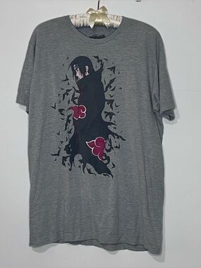 VTG 2002 Naruto T-shirt Size L Ripple Junction Itachi Uchiha Graphic Crow Swarm